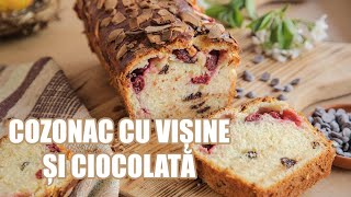 COZONAC CU VIȘINE ȘI CIOCOLATĂ  Valeries Food [upl. by Anitsirc105]