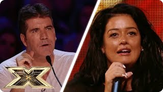 SHE HAS A FALSE START  The X Factor Unforgettable Audition [upl. by Ainitsirhc193]