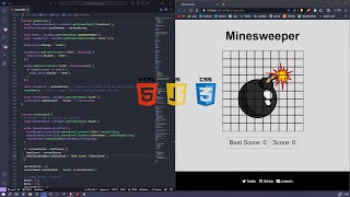 Minesweeper Game  HTML CSS amp JAVASCRIPT [upl. by Sema]