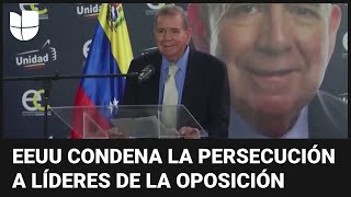 Estados Unidos rechaza la orden de captura contra Edmundo González en Venezuela [upl. by Rehc963]