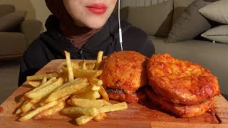 ASMR ISLAK HAMBURGER  Lise Anıları  Türkçe Asmr  Hamburger Asmr [upl. by Erapsag]