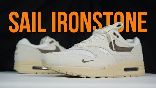 NIKE AIR MAX 1 SAIL IRONSTONE Unboxing review amp on feet [upl. by Renelle]