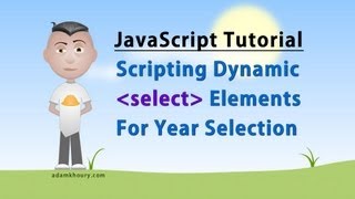 JavaScript Tutorial  Dynamic Select Year List Script HTML Form Elements [upl. by Nyltak]