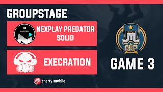 Just ML Cup Day 11 Execration vs NXP Solid Game 3 BO3  Just ML Mobile Legends [upl. by Maer]