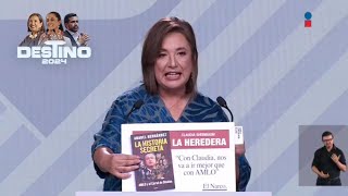 Xóchitl Gálvez llevó el libro de Anabel Hernández y se va contra Sheinbaum [upl. by Janina]