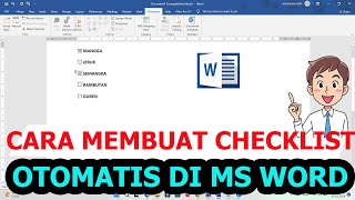 Cara membuat check box Checklist otomatis di word [upl. by Howey]