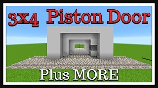 Minecraft tutorial  3x4 Piston Door Security Features [upl. by Gayleen]