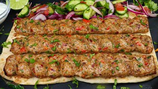 NEW Turkish Kebab With Special Seasoning Turkish Chicken Adana Kebab Recipe With Homemade SKEWERS [upl. by Spragens490]