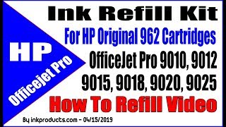 Ink Refill Kit For HP Original 962 Cartridges [upl. by Kreindler20]