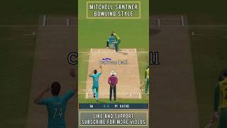 Mitchell Santner Bowling Style 🔥🤩  Bowing Action  Real Cricket 24 shorts [upl. by Archambault270]