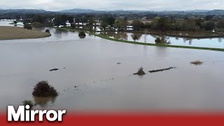 Storm Babet Drone shows extent of flooding after storm [upl. by Dickens]