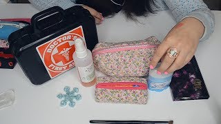 ASMR  First Aid Kit amp Makeup bag  Giveaway Whisper [upl. by Weber745]