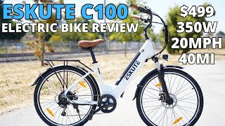 379 Eskute C100 Commuter Step Through EBike  Unboxing Assembly Programming Test Ride Review [upl. by Idnib]