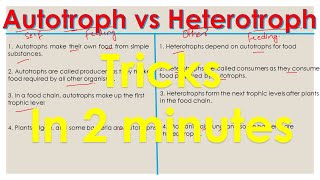 Autotrophs vs Heterotrophs  difference between autotrophs and heterotrophs [upl. by Derman]