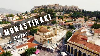 Monastiraki square by drone ATHENS  Plac Monastiraki  GREECE 🇬🇷 [upl. by Ativel]