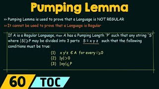 Pumping Lemma For Regular Languages [upl. by Enerahs]