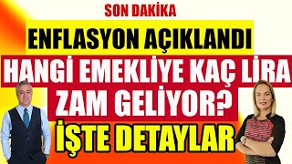 Son Dakika Enflasyon Açıklandı Hangi Emekli Kaç Lira Maaş Alacak İşte Detaylar [upl. by Noletta480]