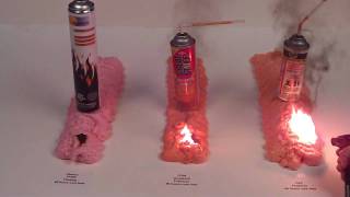 Firestop vs Fireblock Expanding Foams Flame  Burn Test [upl. by Wahs]