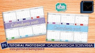 CALENDARIO 2016 da scrivania  Photoshop Tut 98 [upl. by Old]