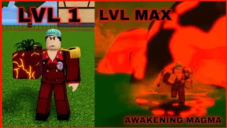 Reworked Magma V1 V2  Devil Fruits  I Reached Max In Blox Fruits [upl. by Judah]