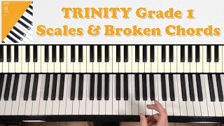 TRINITY Grade 1 Piano 20182020 Scales amp Broken Chords [upl. by Dlared106]