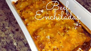 BEEF ENCHILADAS WITH HOMEMADE SAUCE  EASY TO MAKE [upl. by Zimmer319]