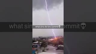 house got striked by lightning 7 times a row ⚡️ viralshort memes funny entertaining [upl. by Aiselad133]