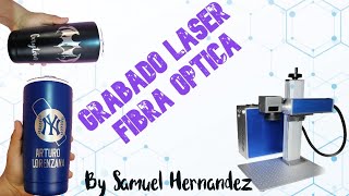 COMO HACER UN GRABADO LASER CON MAQUINA DE FIBRA Proceso de grabado de VASO [upl. by Drain]