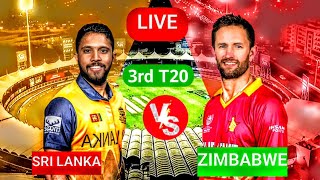 Zimbabwe vs Sri Lanka 3rd T20 Live Score  ZIM vs SL 3rd T20 Live Score amp Commentary [upl. by Panayiotis]