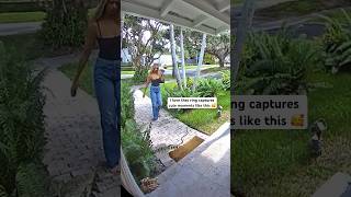 jump scare caught on ring camera ringdoorbell jumpscare [upl. by Briney]