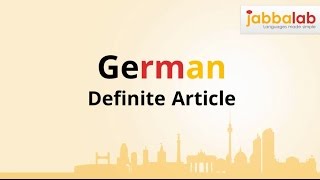 German Grammar  Definite Article der die and das  Lesson 4  Jabbalab [upl. by Nnaj94]