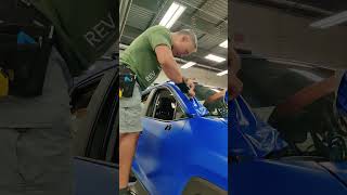 Blue Color Change Vinyl Wrap  Wrapping The Side of A RAV4 shorts [upl. by Australia]