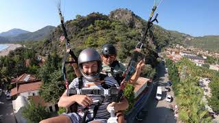 Fethiye Ölüdeniz Yamaç Paraşütü İniş 4K Paragliding in Turkey [upl. by Ahsatan]