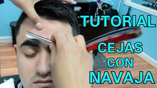 TUTORIAL CEJAS CON NAVAJA [upl. by Sukramal]