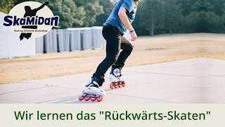 Rückwärtsfahren mit Inlineskates — Inliner rückwärts fahren lernen — Inline Skating Basics 08 [upl. by Naik]