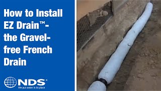 How to Install the NDS EZDrain French Drain System  NDS Yard Drainage Systems [upl. by Rebmac]