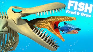 GIANT SKELETON WHALE vs EVERY FISH  Feed amp Grow Fish [upl. by Sineray]