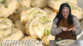 Easy Shortbread Cookies Lime Squiggles with Claire Saffitz  Dessert Person [upl. by Edaw]