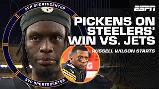 George Pickens calls Russell Wilsons offense PROLIFIC after Steelers defeat Jets 👀  SC with SVP [upl. by Maurilia615]