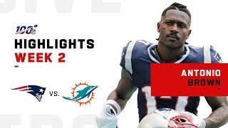 Antonio Browns First Game as a Patriot  2019 NFL Highlights [upl. by Felipe]