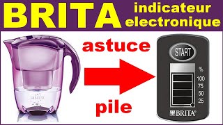 Carafe Brita astuce pour changer la pile et régler l’indicateur électronique 👍❤️ [upl. by Elleinet]