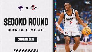 San Diego State vs Furman  Second Round NCAA tournament extended highlights [upl. by Anihsak]