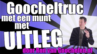 Goocheltrucs met uitleg Leuke truc met een munt en een bierviltje  Goochelennl [upl. by Patnode]