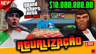 GTA Online Atualização 10000000 em PIZZA 🍕 NOVA MOTO NOVO CARRO amp NOVO COLECIONÁVEL GTA 5 LIVE [upl. by Abocaj]