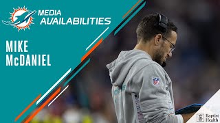 Coach Mike McDaniel meets with the media  Miami Dolphins [upl. by Ahsiela]