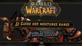 Le Guide des montures rares de World of Warcraft RÊNES DE CHEVAL DE GUERRE EMBRASÉ [upl. by Greeley]