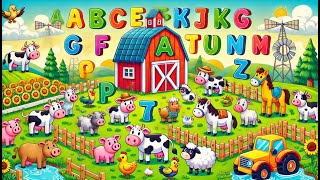 🔴 ABC Farm Animals  ABCs Learning Fun preschoolsongs [upl. by Rillis516]