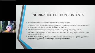 20231214 Webinar Election Series  Nomination Petitions and Checking Signatures Presentation [upl. by Marcelle]