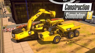 Construction Simulator 2 US  14 Estrenando Excavadora Caterpillar  Dos Yucles [upl. by Ilegna]