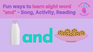 Fun Learning with Sight Word quotANDquot  Songs Activities and Reading for Kids [upl. by Irmgard]